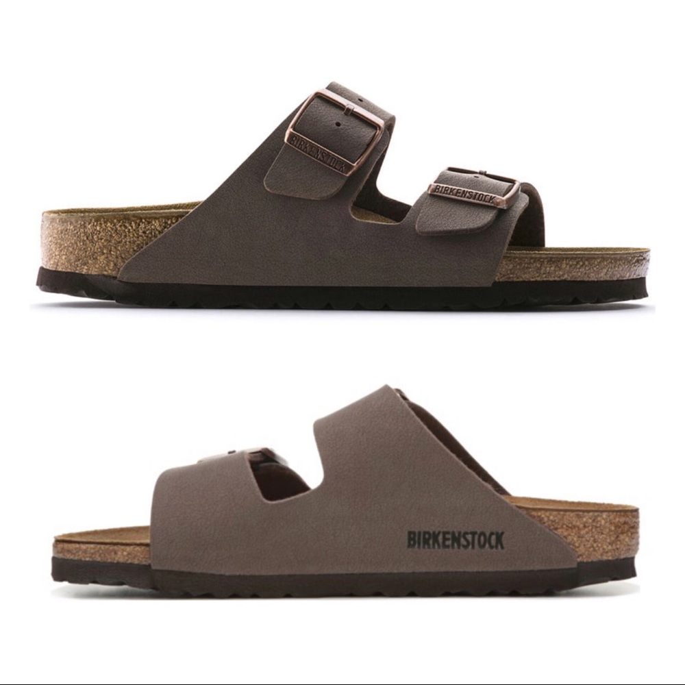 NWT Arizona Birko-Flor Nubuck Mocha Sandals - Picture 5 of 10